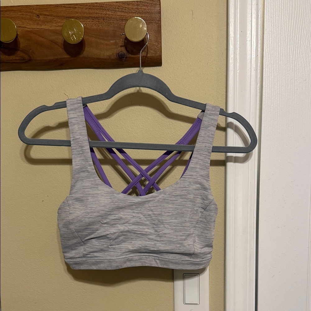 lululemon athletica Gray and Purple Sports Bra